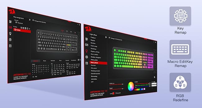 Redragon K745 PRO Wireless Gasket RGB 108 Keys Mechanical Gaming Keyboardw/Extra 4 Hotkeys, Hot-Swap Socket
