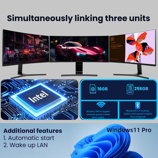 Mini PC Computer Intel Core i9 8950HK Windows 11 Small Pocket Computer 16GB RAM 1TB SSD Type-C 4K 60Hz Mini Desktop PC Gaming