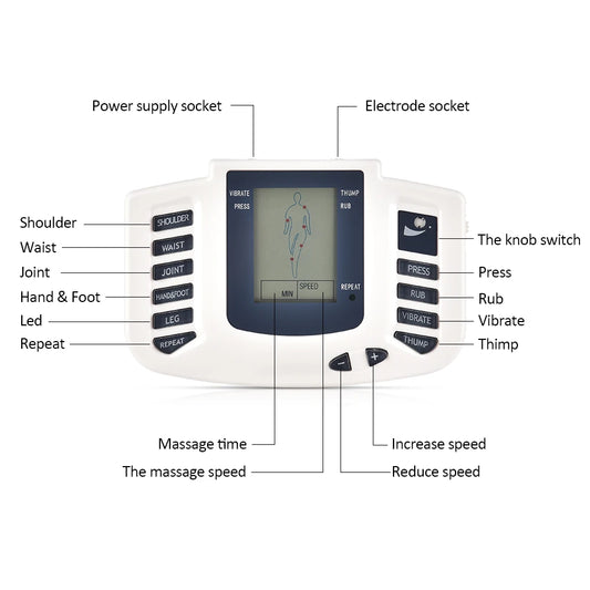 JR309 TENS Muscle Electrostimulator Machine Electric Muscle Stimulator Acupuncture Physiotherapy Massager for Body Pain Reilef