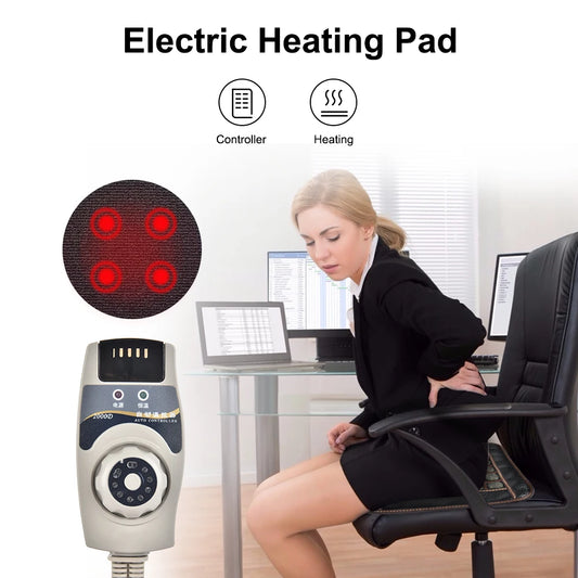 Heating Foot Massager Infrared Therapy Back and Neck Massage Mat Electric Blanket Natural Jade Stone Thermal Cushion Pain Relief