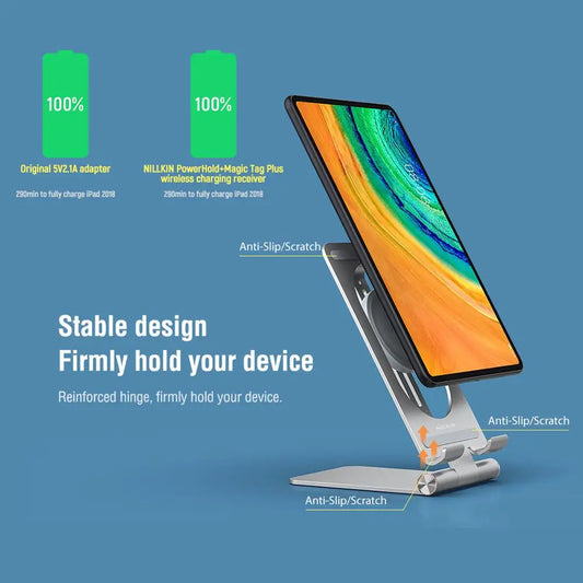 For iPad Wireless Charger, Nillkin Tablet Wireless Charging Pad Aluminum 15W Qi Wireless Charger for Huawei MatePad Pro For iPad
