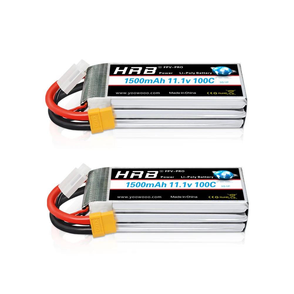 1/2pc HRB Lipo Battery 2S 3S 4S 6S 4000mah 1500mah 2200mah 5000mah 6000mah 7000mah 11.1V 14.8V 22.2V XT90 XT60 for RC Car Drone