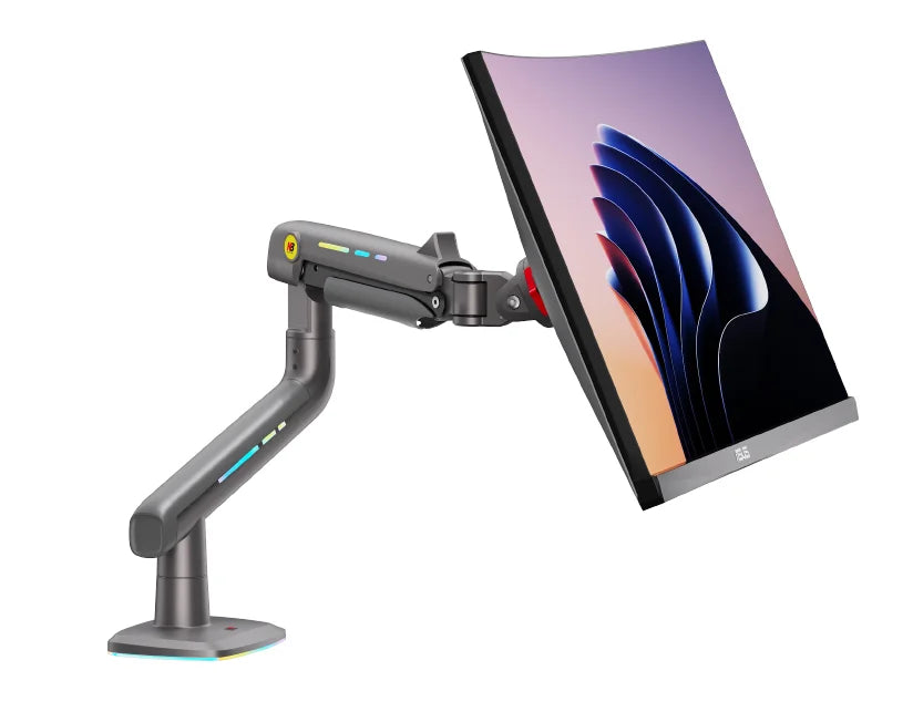 NB G60 L50 E5 F5 Gaming Monitor Arm 32-60 Inch Curved Arc Screen Desktop Ultra Wide Monitor Holder Mount with RGB Light 2-20kgs