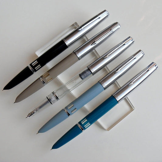 1Pc 138mm Wing Sung 601 Steel Cap Vacumatic Fountain Pen F Nib 0.5mm Ink Pen With Box