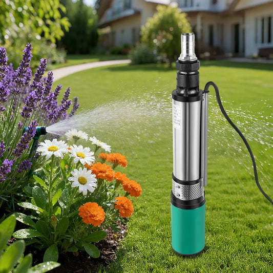 24V 320W Deep Well Pump High Lift Deep Well Pump DC Screw Submersible Pump Agricultural Irrigation Garden Home