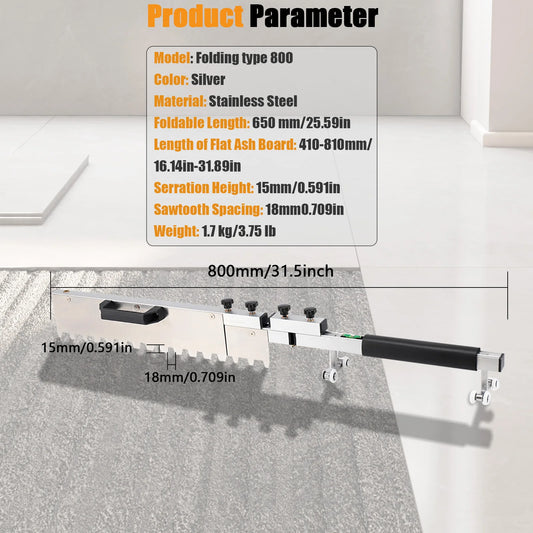 800mm Thicken Tile flat sand tools Adjustable Floor tiles flat ash Leveling Paving Tile Sand rake bricklayer Hand Tools