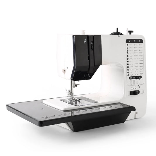 12 Stitches Mini Electric Sewing Machine with Sewing Table and 113PCS Sewing Kit Multifunctional base design