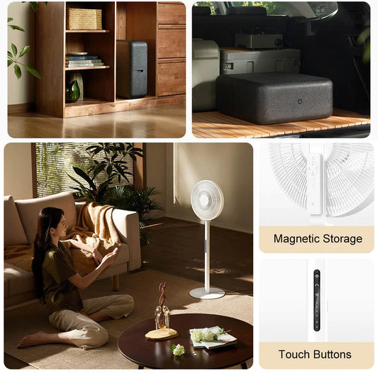 XIAOMI MIJIA DC Inverter Floor Fan Pro,Ultra-Thin Design,Retractable Storage,100 Air Flow Settings,Quiet Operation,Electric Fans