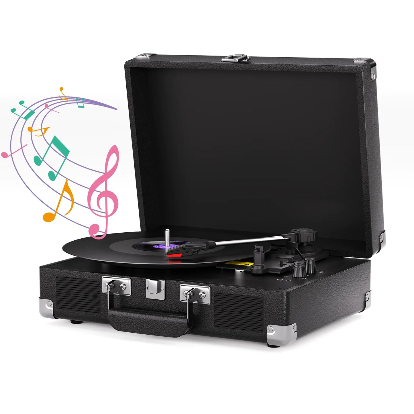 MAIO Record Player, 3-Speed 33/45/78RPM Vinyl Spinner with 2 Built-in Stereo Speakers, Headphone Jack