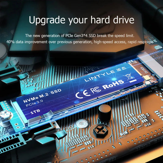 LINTYLE NVME M.2 PCIe 3.0 SSD 512GB Gen3*4 Solid State Drive 2280 Internal Hard Disk HDD for Laptop Desktop