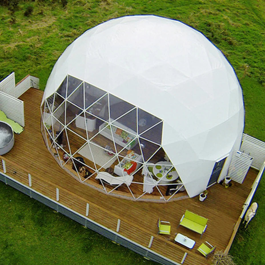 6-8 Person Outdoor Party Dome Tent Large Restaurant Dome Tent Strong Wind Resistance Glamping Dome Hotel Luxury Geodesic Domos