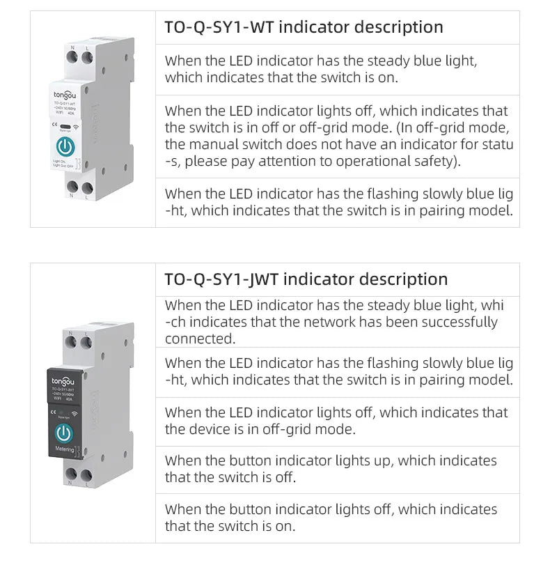 TUYA WIFI Smart Circuit Breaker Power Metering 1P 63A DIN Rail for Smart Home wireless Remote Control Switch by APP TONGOU
