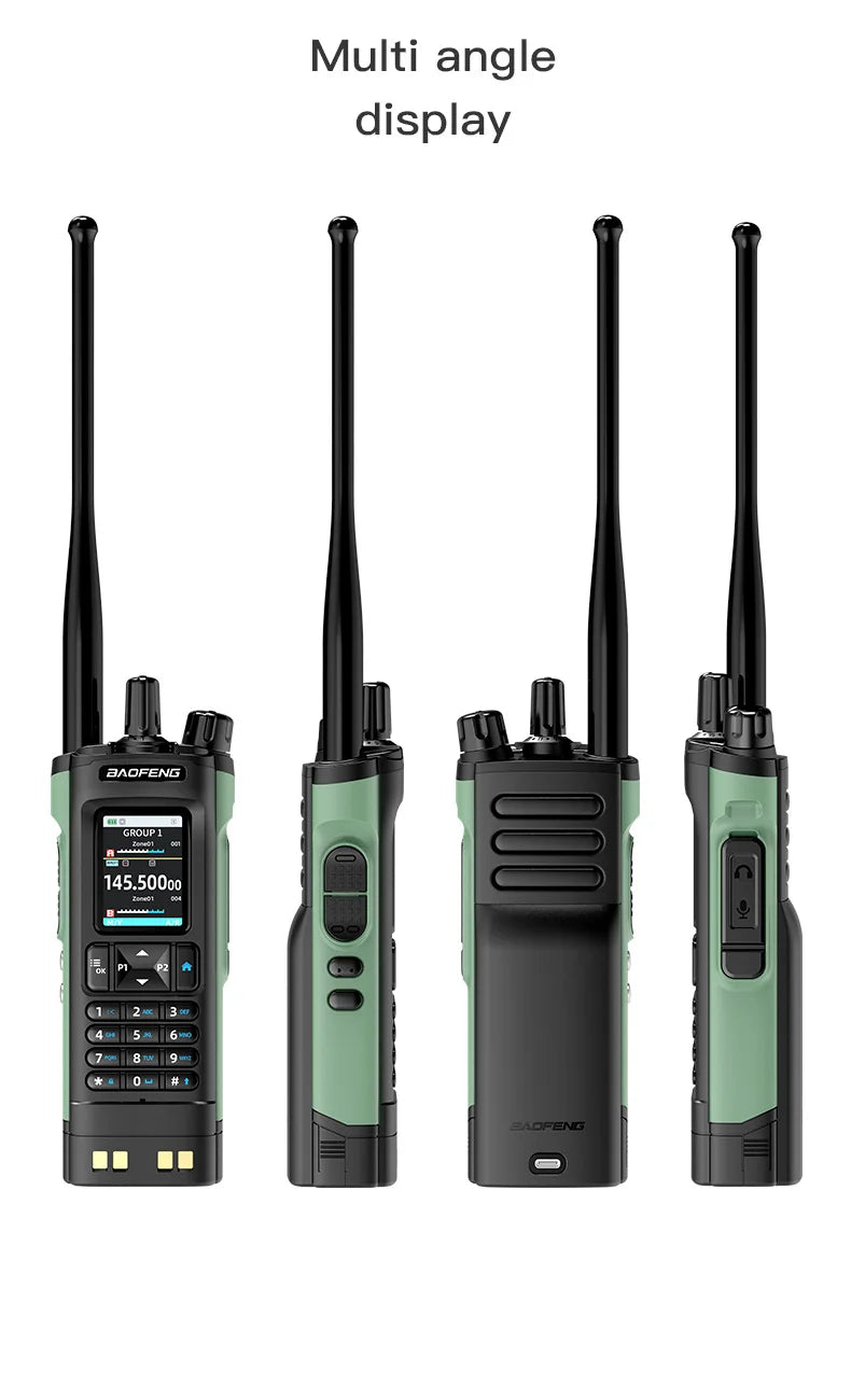 New BAOFENG DM32 Walkie Talkie DMR GPS 10W Programming Multi Band Wireless Copy Frequency Type-C DM-32UV Ham 2 Way Ra