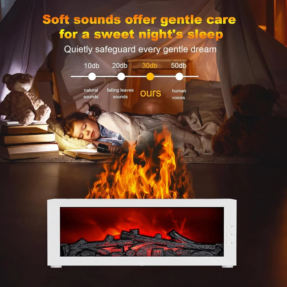 300ml Fireplace Flame Diffuser Remote Control, 7 Soothing Colors, Timer & Auto-Off for Home Aromatherapy, Unique Christmas or H