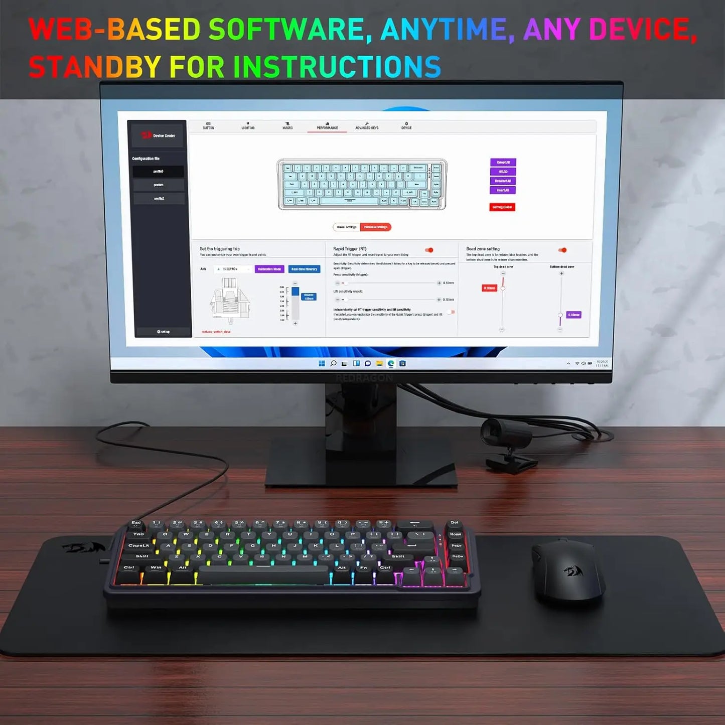 Redragon K709 HE Rapid Trigger Gaming Keyboard, 8K Wired Mechanical Keyboard w/Next-Gen UltraMag 100% POM Silky Magnetic Switch