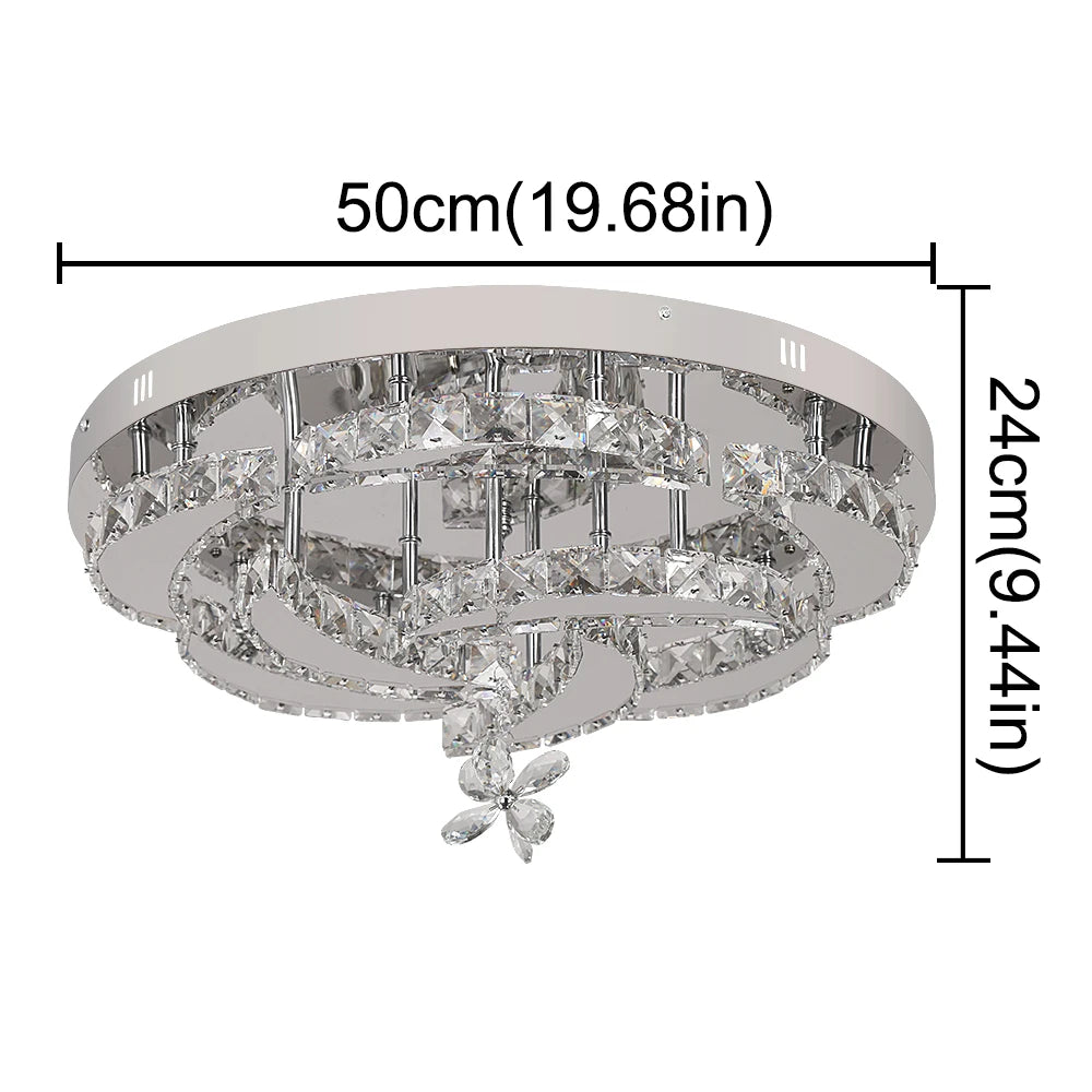 VETRULUS Luxury K9 Crystal Chandelier Modern Ceiling Lamp Led Living Dining Room Decor Pendant Light Dimmable Lustre Home