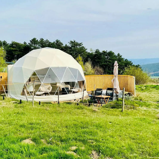 Factory Global Shipping Geodesic Dome Tent Spherical Tent Hotel Resort Outdoor Luxury Glamping Dome Transparent Starry Sky Tent