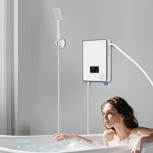 4500W 110V Water Heater, Touch Screen Electric Water Heater, Instantaneous Water Heater On Demand Bath Shower