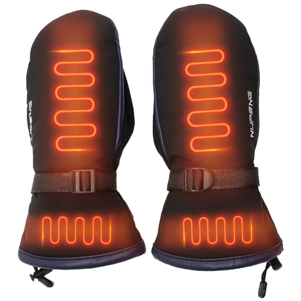 Winter Gloves Electric Heating Gloves USB Charging Snowboard Gloves Cold-Proof 3 Gear Temperature for Climbing Hiking Cycling