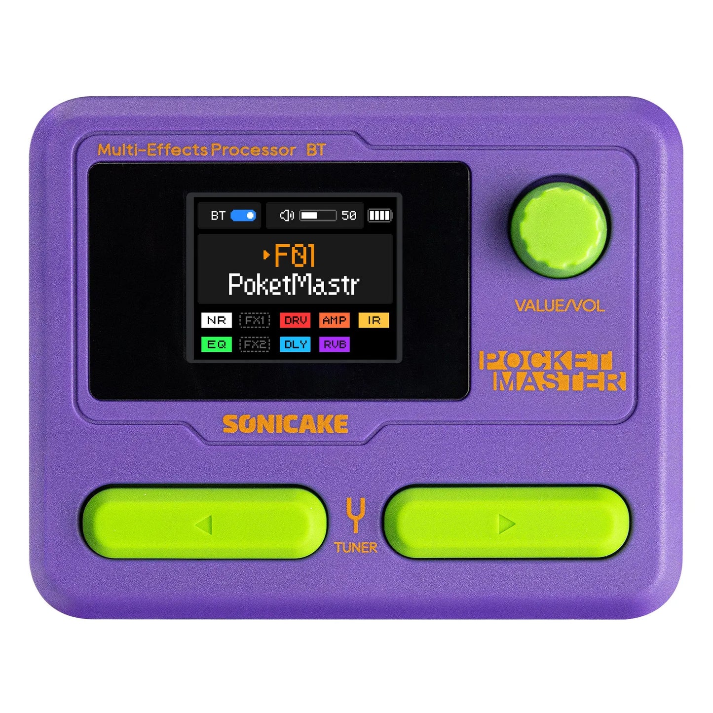 SONICAKE Local Pocket Master Compact Guitar Bass Amp 100+ Multi-Effects Pedal APP Control 1.77" LCD color screen QME-10