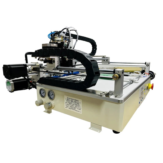 Q1 Dual Heads 25 Bits Desktop Full Automatic SMT Pick Place Machine Chip Mounter Solder Station with 4 Head