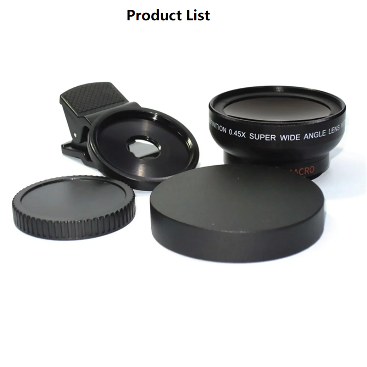 2-In-1 Mobile Phone Lens 0.45X Wide Angle Lens 10X Macro HD Camera Lens Universal for iPhone for Android Phone Len Clip