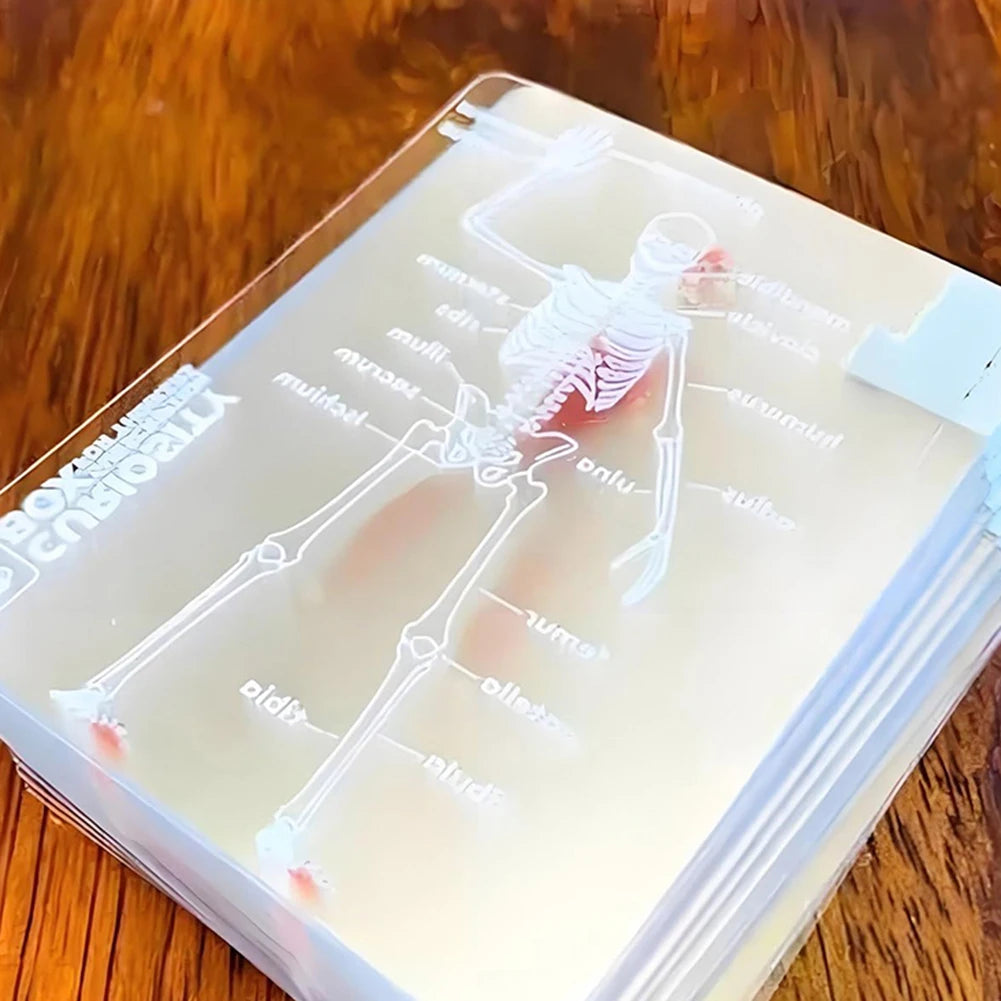 Funny Anatomy Poker Reusable Body Transparent Playing Cards Multi-Purpose Human Anatomy Playing Cards for Friend Gifts