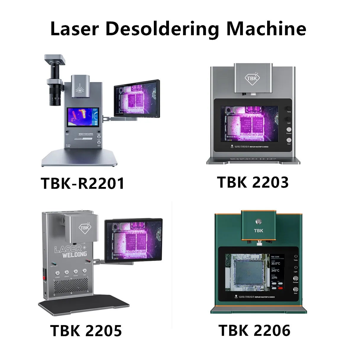 TBK 2206 Smart Laser Disassembly Welding Machine Adjust Heating Range/Fault Detection for Motherboard Welding Repair Tool