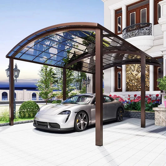Outdoor aluminum alloy arched roof garage carport carport waterproof pergola roof panel sheltered courtyard garden villa canopy