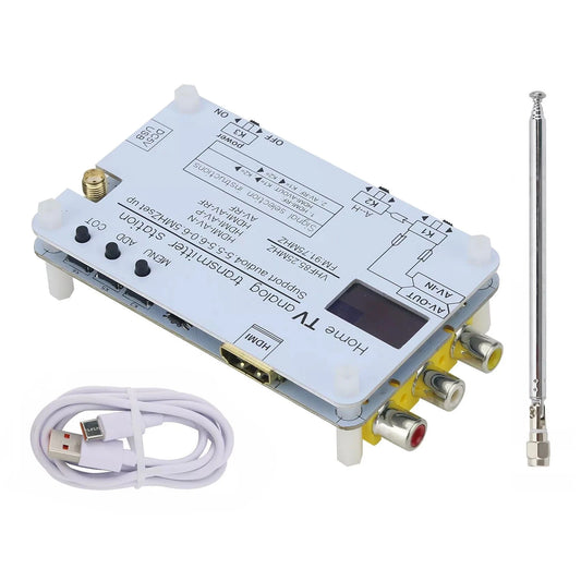 1Pc Analog TV Signal Transmitter VHF Audio Wireless RF Signal Converter AV Transmission Analog TV Sound Video Signal Transmitter