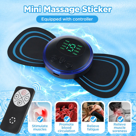 Multifunctional Neck Massage Device Physiotherapy Cervical Spine Shoulder Mini Massager Sticker EMS Pulse Muscle Relaxation