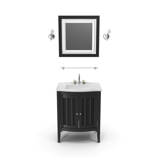 Wooden Bathroom Sink With Mirror