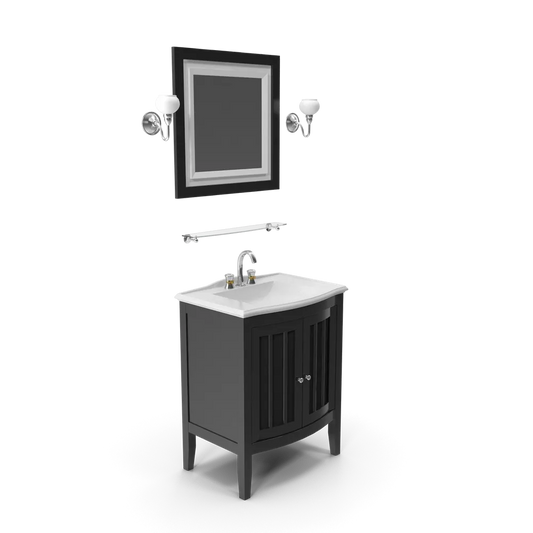 Wooden Bathroom Sink With Mirror