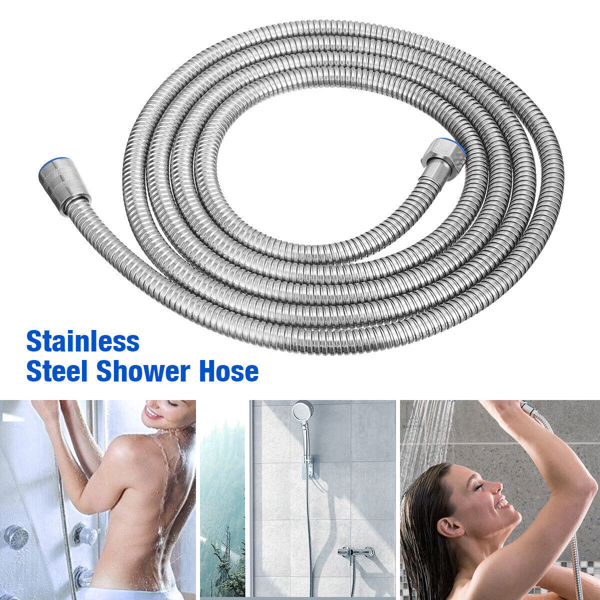2m Flexible Shower Hose for Handheld Showerhead - Durable Plumbing Tube for Bathroom Use