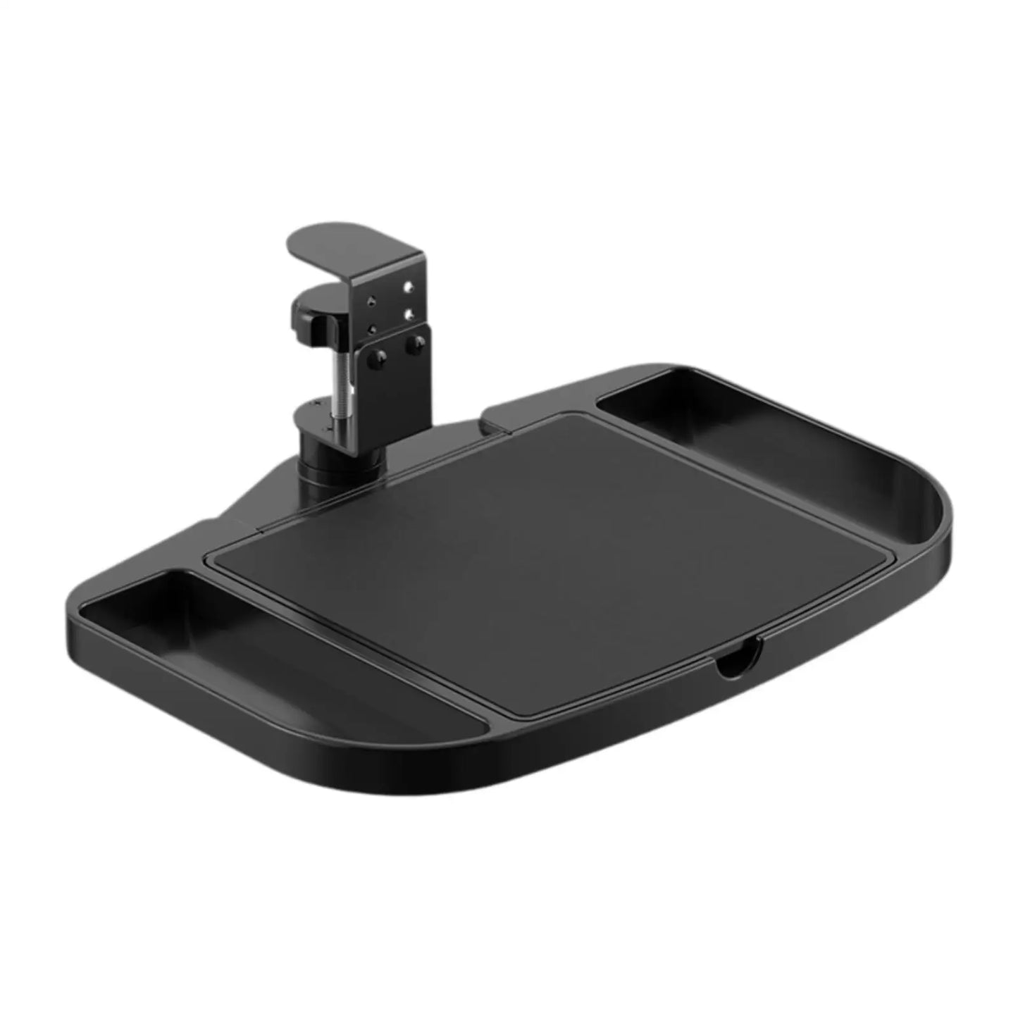 Clamp on Desk Organizer Convenient Easy to Install 360° Rotating Under Desk Mouse Tray for Dorm Home Bedroom Office Workplace