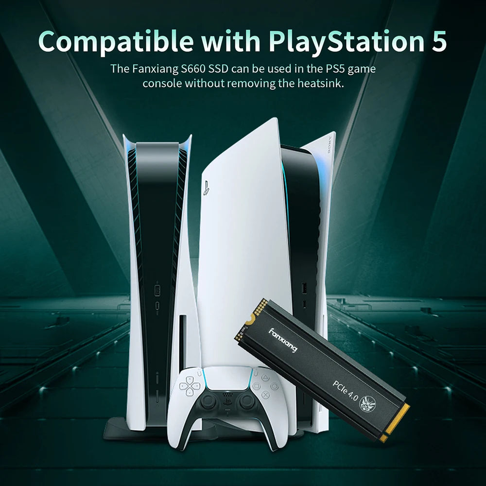 Fanxiang S660 M.2 SSD 500GB 1TB 2TB 5000MB/s M.2 NVMe PCIe4.0x4 SSD Internal Solid State Drive For PS5/PlayStation5 Desktop Pc