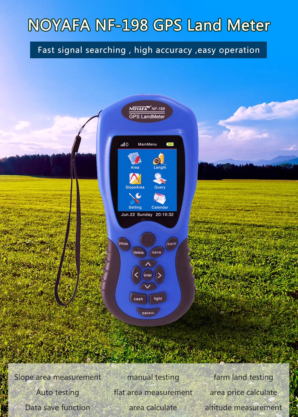 NOYAFA NF-198 GPS Mu Meter Survey Equipment Land Meter Device for Farm Land Surveying And Mapping Area Measurement Tool