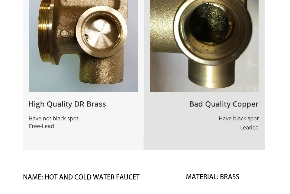 Bathroom Basin Faucet Sink Tap Wash Mixer Hot And Cold Water Wall Mounted Spout Bath Single Handle Ceramic Cartridge Crane