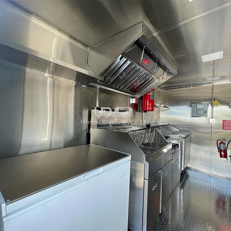 New Type Concession Food Trailer Street Selling Coffee Van Catering Cart Burgers Fries Ice Cream Bus Mobile Food Truck
