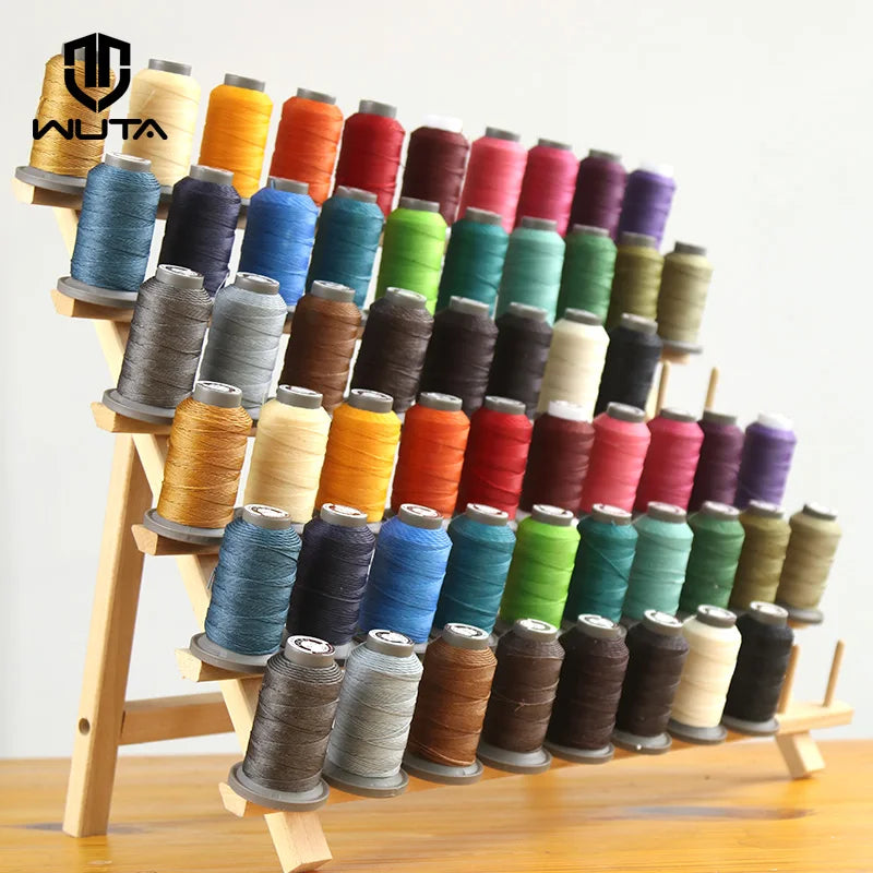 WUTA 1 Set 20 Pcs Leather Craft Thread Round Waxed Thread Polyester Hand Sewing Line High Quality DIY Leather Tools Work Cord