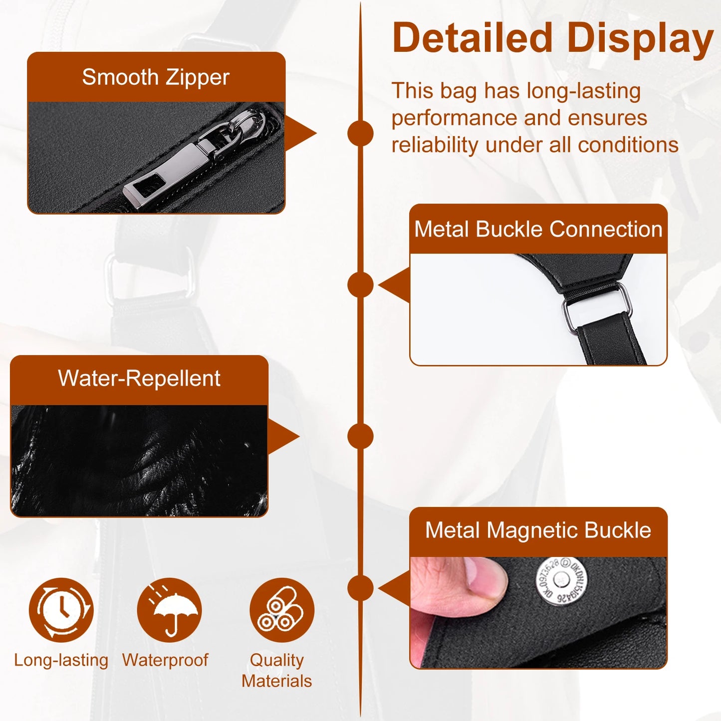 Double Shoulder Armpit Bag, Underarm Shoulder Bag, For Men Holster Bag Pu Leather Underarm Strap Wallet, Waterproof