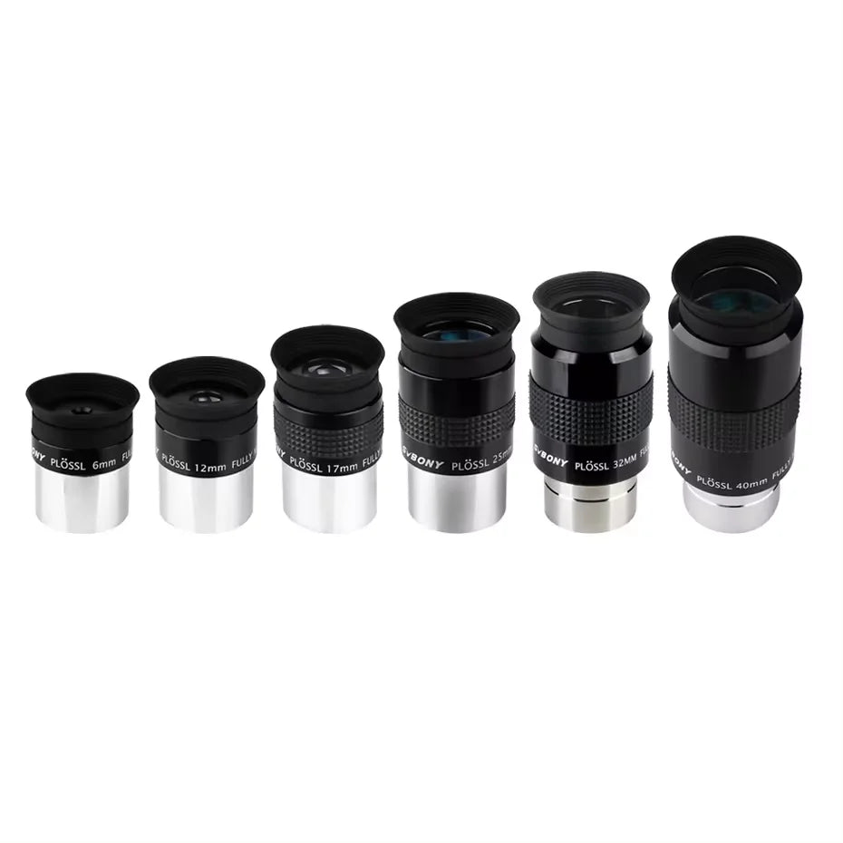 Svbony Eyepiece 1.25" (PLOSSL) PL Telescope Eyepiece 6/12/17/25/32/40mm 4-Element Design 48-Degrees Field of View SV131