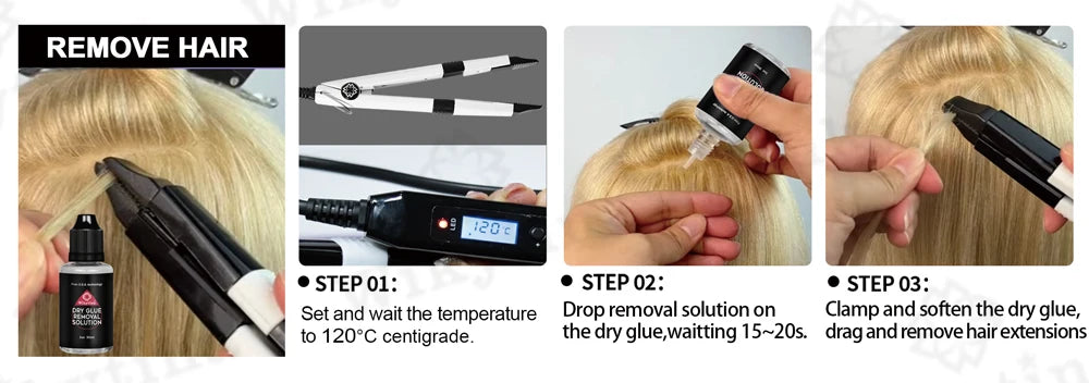 2025 Original V UV Light Hair Extension Kit Complete Set with Long-Lasting UV Glue and  Remover Machine - Salon Styling Tools