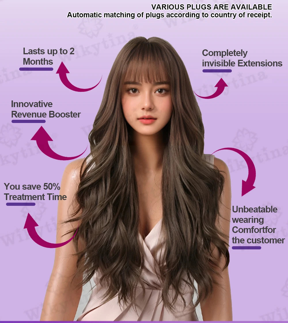 2025 Original V UV Light Hair Extension Kit Complete Set with Long-Lasting UV Glue and  Remover Machine - Salon Styling Tools