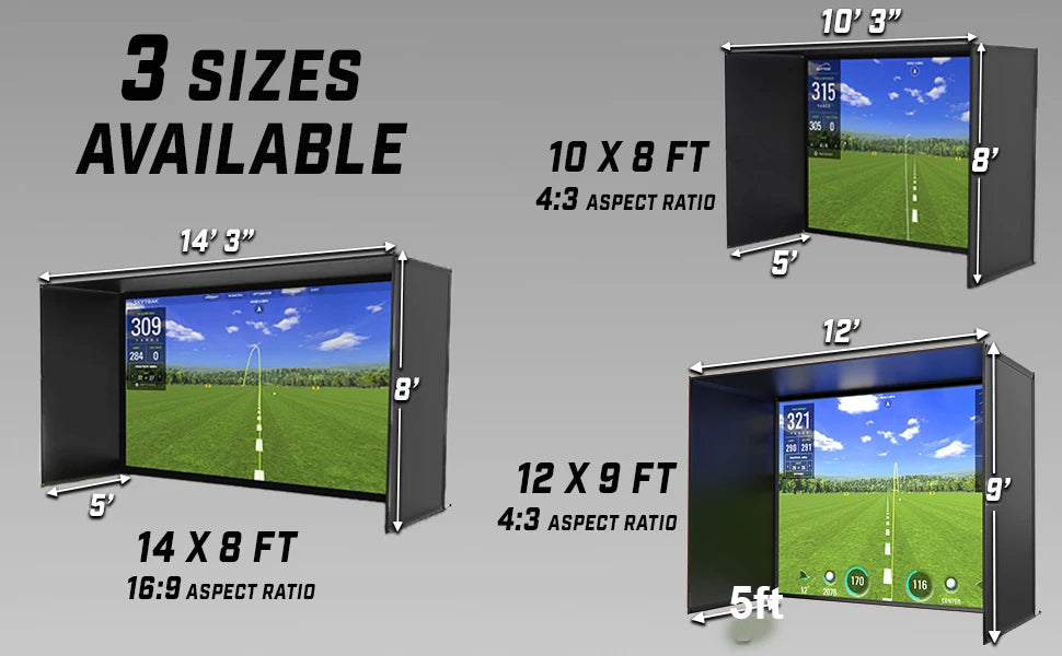 10/12/14ft Outdoor Golf Training Simulator Cage Sports Practice Golf Simulator Enclosure With Impact Netting and All Poles