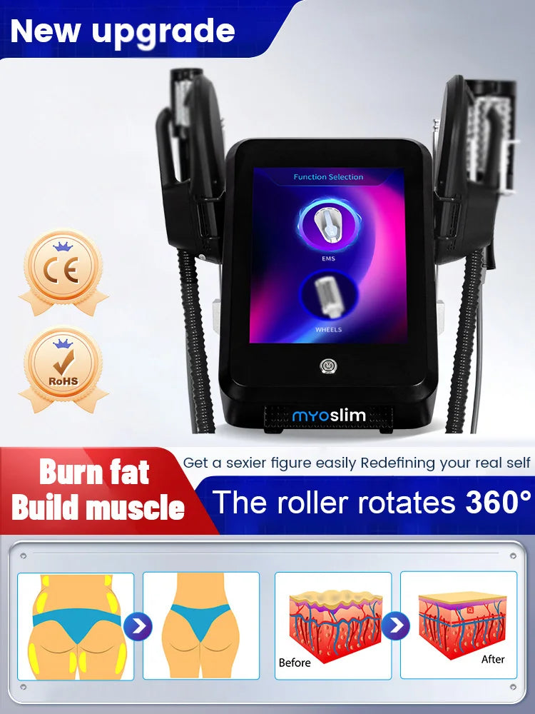 Ems 15Tesla Ultra 6500W RF Machine Shaping Slimming Body Sculpture Pelvic Muscle Stimulator Weight Loss Roller Machine