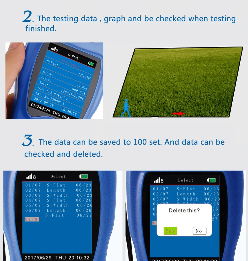 NOYAFA NF-198 GPS Mu Meter Survey Equipment Land Meter Device for Farm Land Surveying And Mapping Area Measurement Tool
