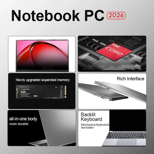 15.6“ Gaming Laptop Computer Wins 11 Intel Core i9 8950HK i3 6100 16GB RAM 1TB SSD Fingerprint Unlock Notebook Laptop Backlight