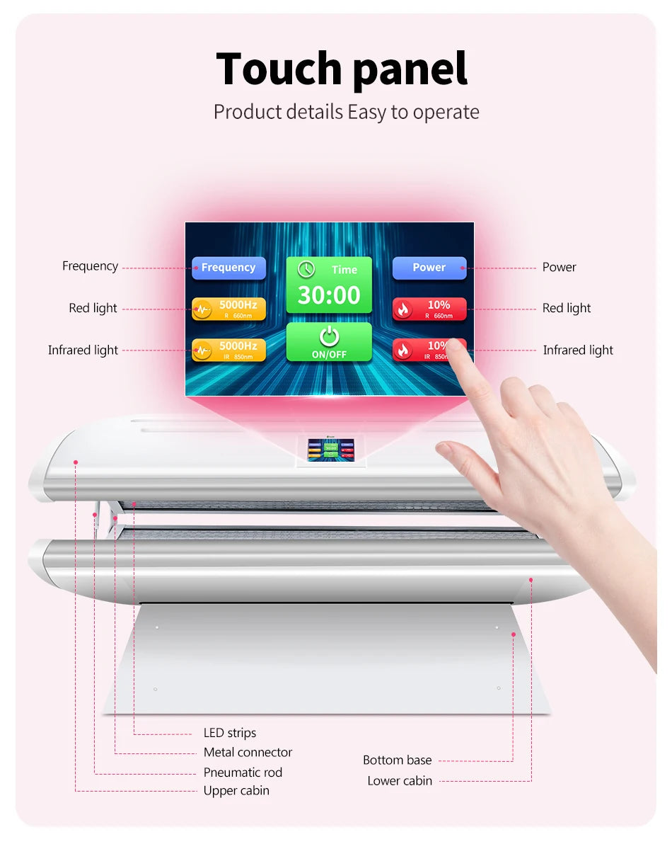 Red Light Therapy Bed Beauty Skin Whitening Therapy Collagen Spa Bed Commercial Sauna Chamber Full Body SLyric Skin Rejuvenation