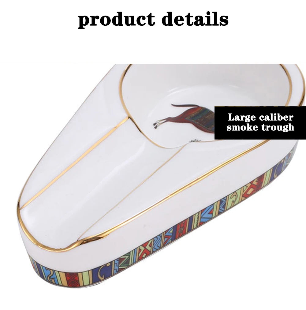 Cigar Gadgets Home Cigar Ashtray Portable Ceramic Cigars Ash Tray Tobacco Cigarette Ashtrays Holder